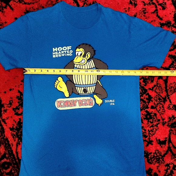 Hoof Hearted Brewing Konkey Dong Shirt, Men's Medium, Blue, RARE, Ohio Beer - Picture 6 of 6